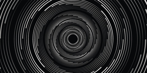 Spiral circular rhythmic sound waves on a beautiful dark background. Eps10 - obrazy, fototapety, plakaty