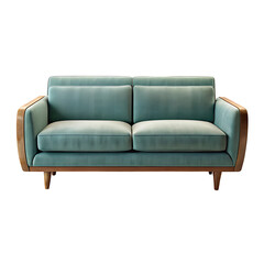 Modern style sofa, close-up, isolated on a transparent background.