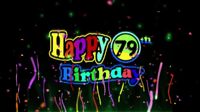 79th Birthday Celebration, Company Party invitation, Fireworks Mixer color Logo Videos
