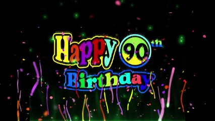 90th Birthday Celebration, Company Party invitation, Fireworks Mixer color Logo Videos