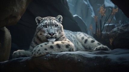 Obraz premium Snow leopard