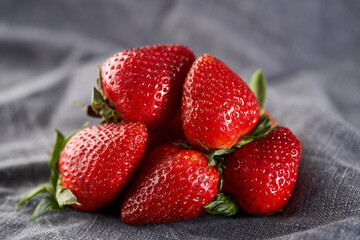 Fresh strawberries closeup