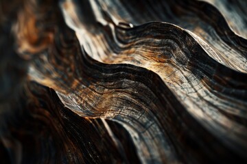 Exquisite wood grain texture with a flowing, organic pattern and rich details


