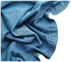 Fototapeta premium Pair of Blue Jeans LayeredTransparent PNG Background