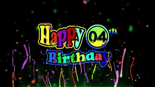 4th Birthday Celebration, Company Party invitation, Fireworks Mixer color Logo Videos