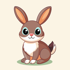Fototapeta na wymiar Cute rabbit cartoon illustration 