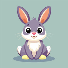 Cute rabbit cartoon illustration 