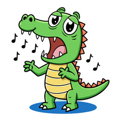 a sad crocodile singing song 
