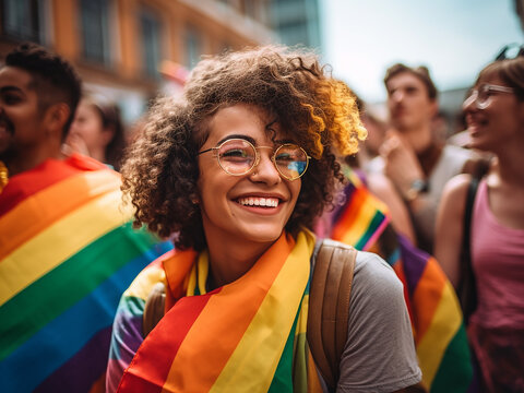 Love transcending gender barriers is celebrated in AI images of Pride Day festivities