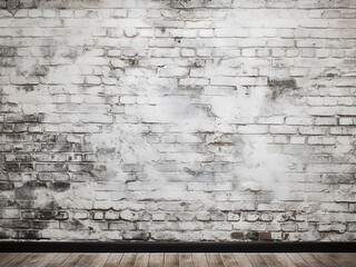 Brick wall backdrop adorned with a fresh coat of white paint - obrazy, fototapety, plakaty