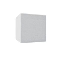 White leather cube isolated image