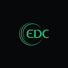EDC Letter Initial Logo Design Template Vector Illustration