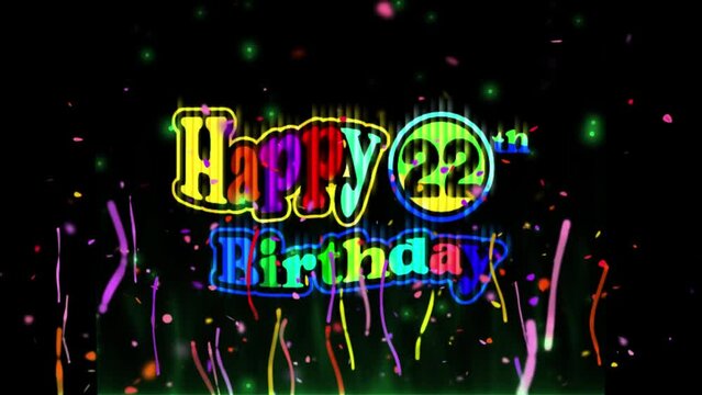 22th Birthday Celebration, Company Party invitation, Fireworks Mixer color Logo Videos