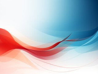 Abstract Wave Elegance - Modern Red and Blue Gradient Background