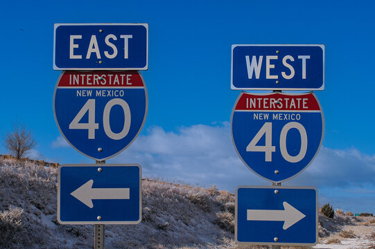 New Mexico interstate 40 signs