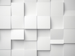 Square elements with folded paper effect create a captivating white pattern