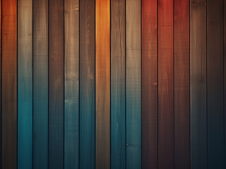 Vector illustration wooden background featuring colored planks