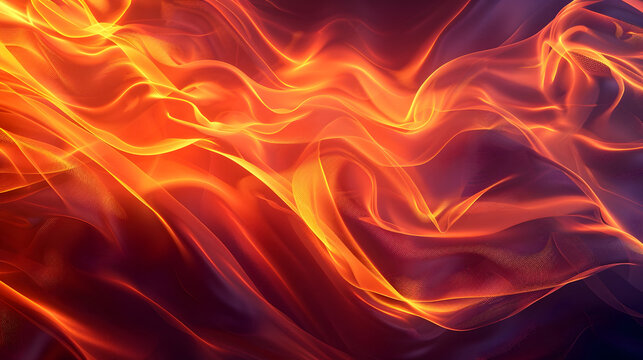 Colorful Fire Flames Wallpaper in Abstract Style