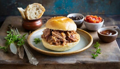 Pulled Pork Perfection: English Muffin Lunchtime Treat