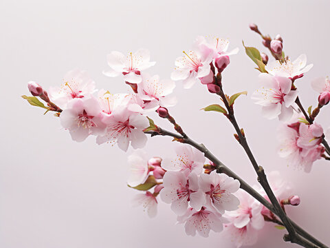 Beautiful branches bursting with blossoms on a softly lit backdrop