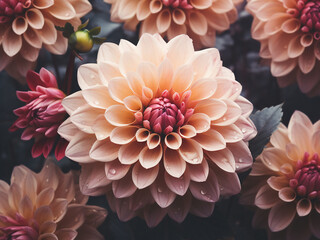 Vintage filter processing enhances the allure of flowers in vintage color style - obrazy, fototapety, plakaty