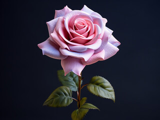 The allure of an artificial rose is enhanced by surrounding white space