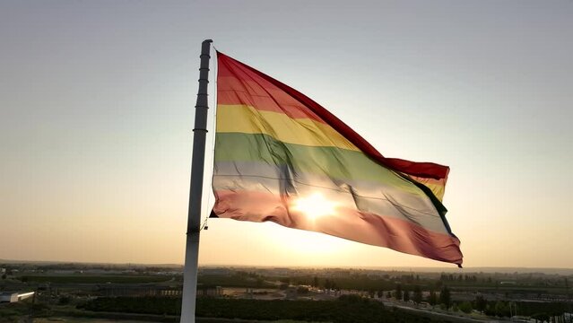 LGTBI flag in the wind