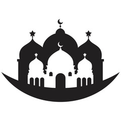 Mosque Silhouette Vector
