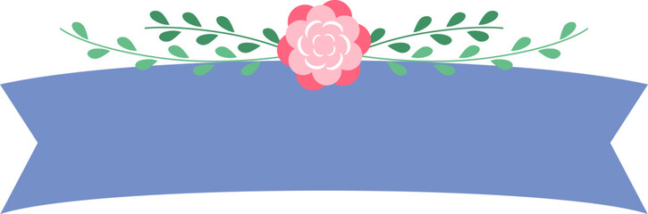 Flower Ribbon Banner