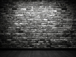 Rendered illustration highlights the texture of a black and white brick wall