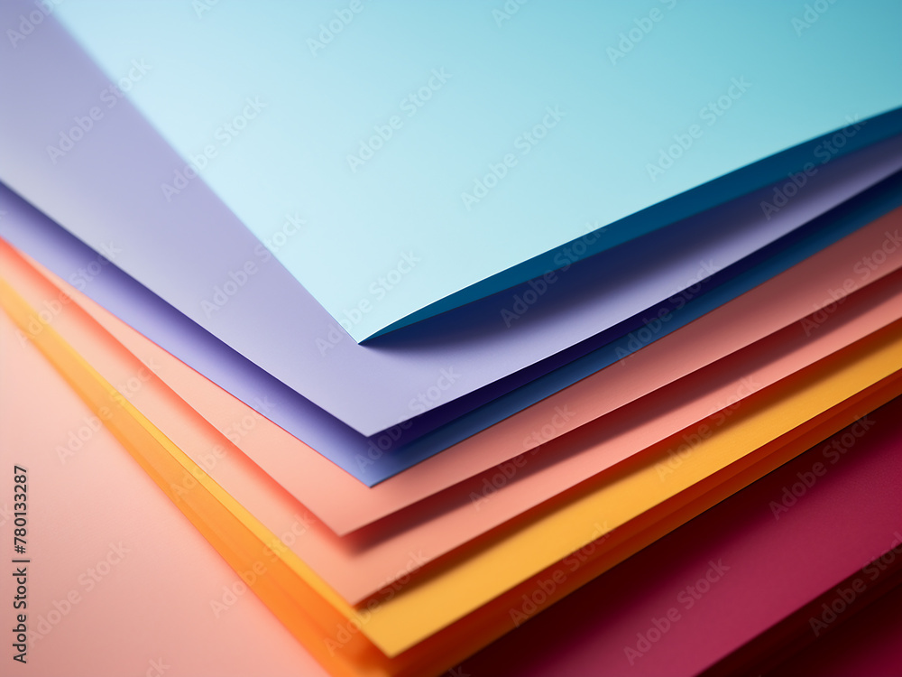 Poster sheets of paper in assorted colors, offering ample copy space