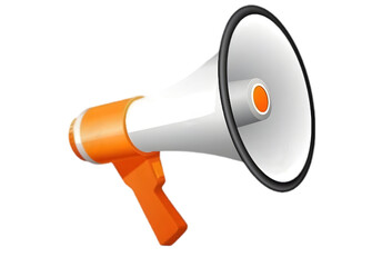 megaphone isolated on white