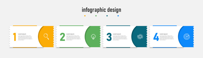 Modern template infographic design template. timeline with 4 steps, options. can be used for workflow diagram, info chart, web design. vector illustration.