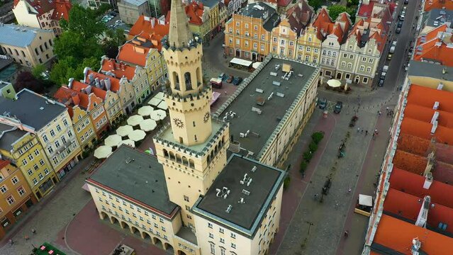 Main Square Opole Rynek Ratusz Aerial View Poland