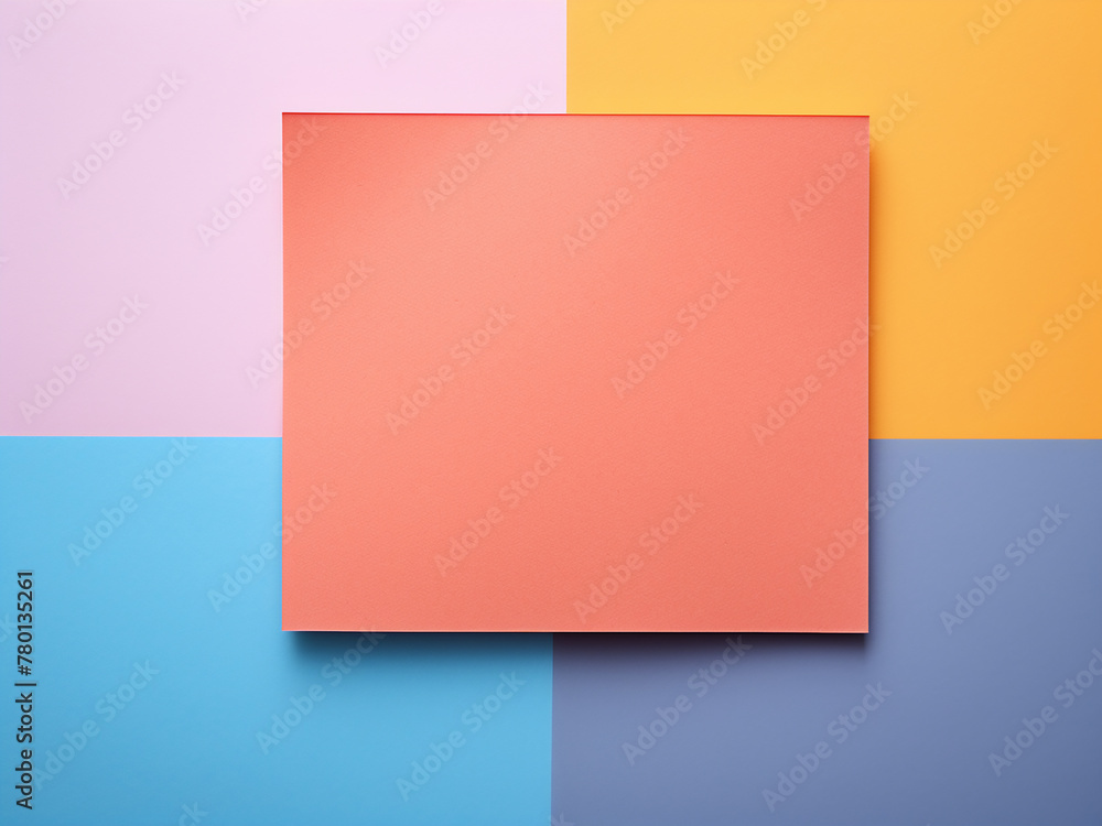 Poster colored paper backdrop featuring an eraser as part of the composition