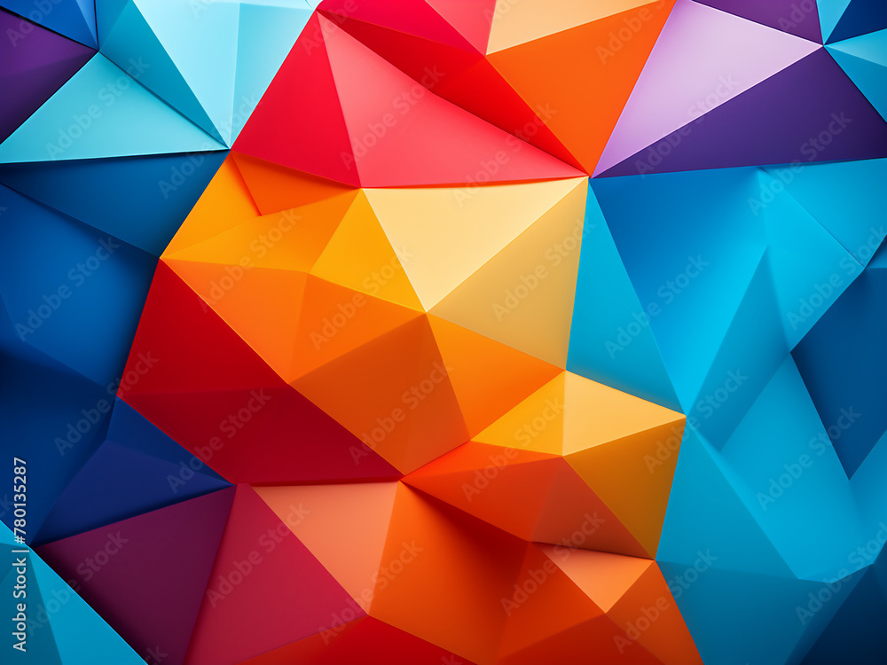 Poster vibrant and colorful geometric background designed for web projects