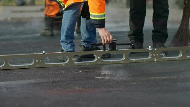 Road repair traffic transport worker street city machine paving