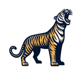 Fototapeta na wymiar Sumatran tiger hand drawn vector illustration