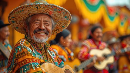 street musicians on Cinco de Mayo celebration