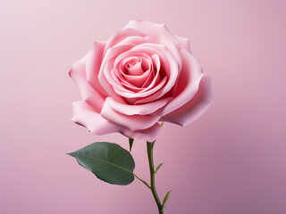 Against a colorful backdrop, a flat view highlights a pink rose