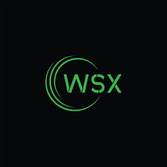 WSX Letter Initial Logo Design Template Vector Illustration