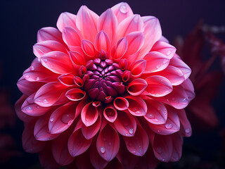Dahlia flower close-up reveals intricate details in nature's design