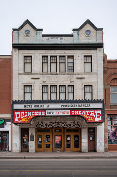 Edmonton, Alberta - April 4, 2024: Old Princess Theatre on Whyte Avenue.