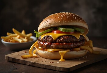 Burger Fiesta: Join the Fiesta of Flavor with Gourmet Burgers & Golden Crispy Fries! Pure Delight!