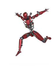 apocalypse cyborg is landing after jump