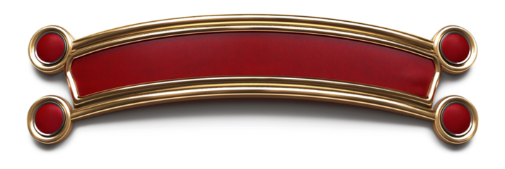 red and gold frame sticker no background