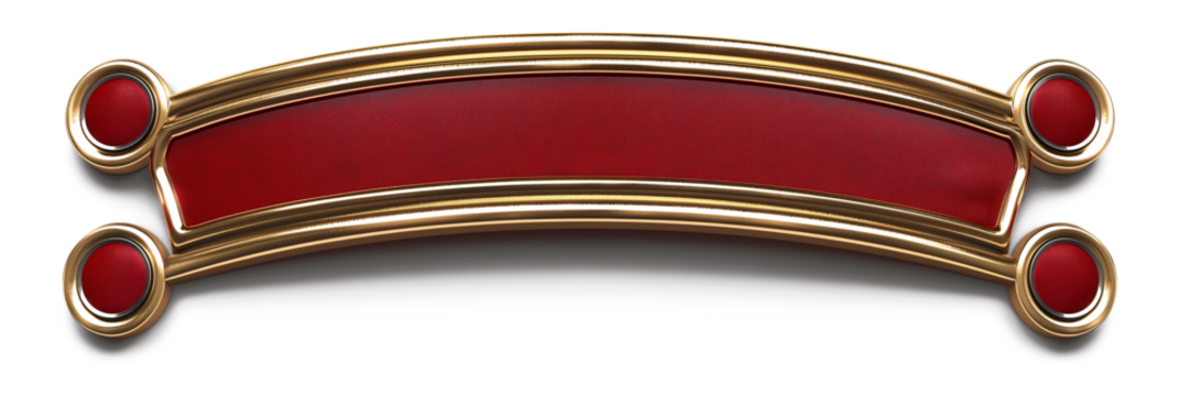 red and gold frame sticker no background