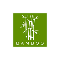 Bamboo icon, asian spa massage, health and beauty symbol. Beauty eco product nature symbol, spa and massage salon vector circle bamboo icon or plant green label. Organic packaging jungle forest emblem