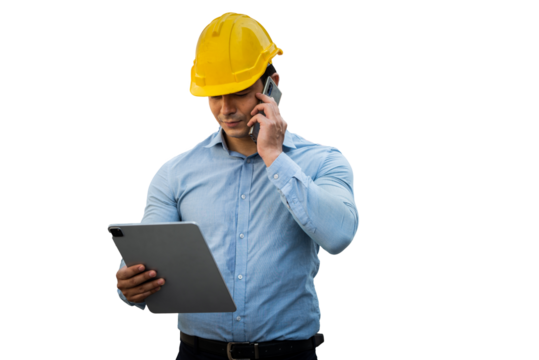 workers, engineers, staff, port maintenance, walkie talkie equipment, Tablet equipment for management