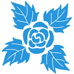 blue and white flower